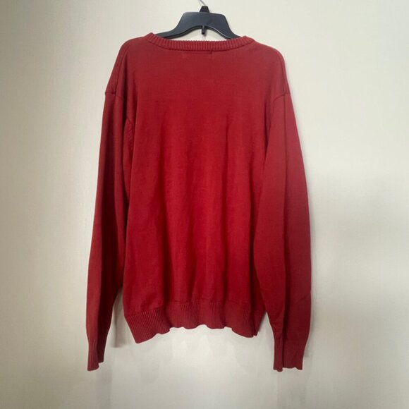 OSCAR DE LA RENTA SWEATER KNITTED 100% COTTON SZ XXL RED JUMPER AESTHETIC CORE - Picture 14 of 14